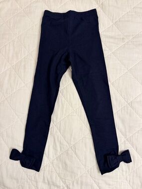 Bella Bliss navy leggings with bow at ankles NWT